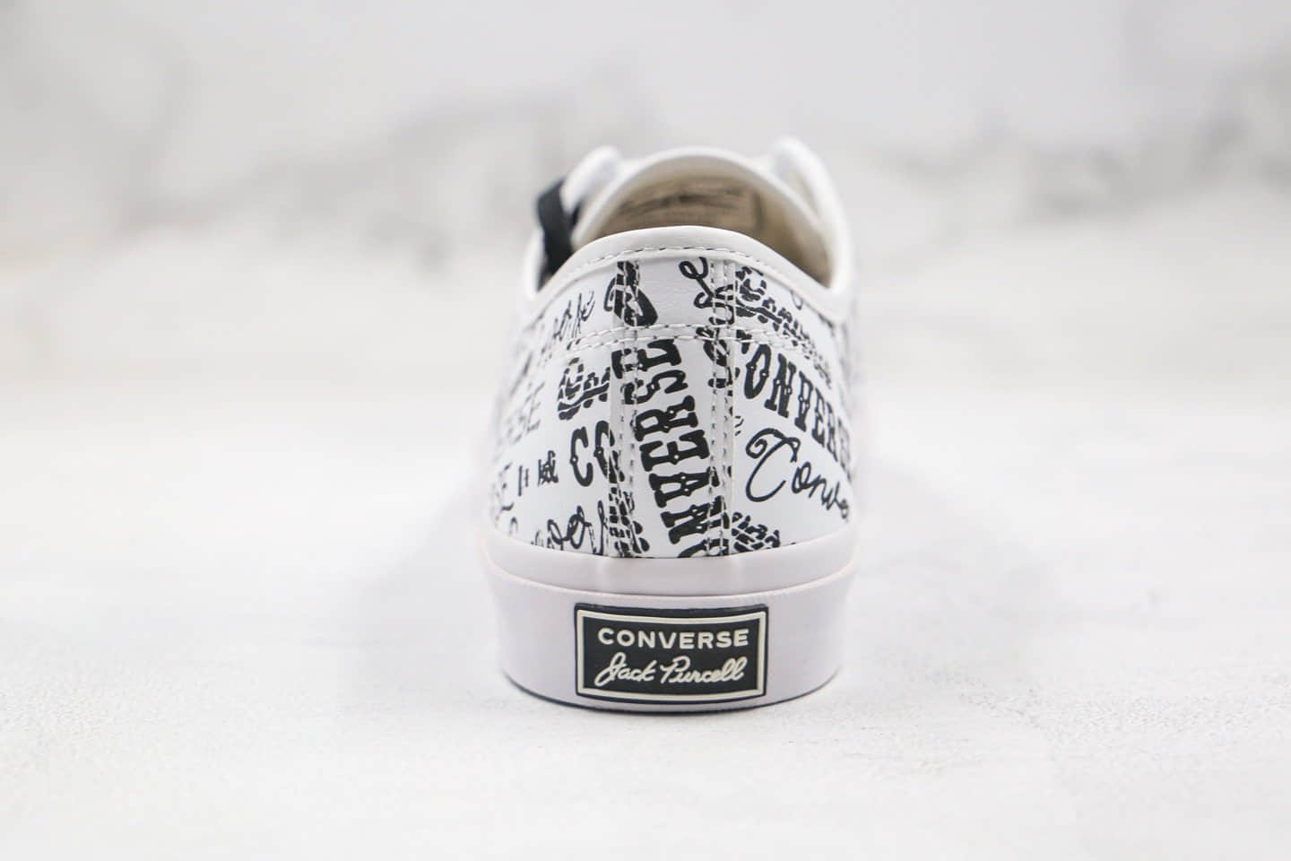 匡威CONVERSE Jack Purcell公司级版本低帮开口笑字母皮面LOGO帆布鞋原鞋开模一比一打造 货号：166488C