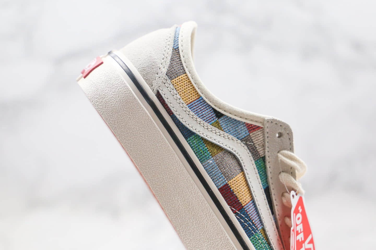 万斯VANS ulzzang supstorm联名款公司级版本低帮半月包头彩虹格子硫化板鞋原楦头纸板打造 型号:AS48