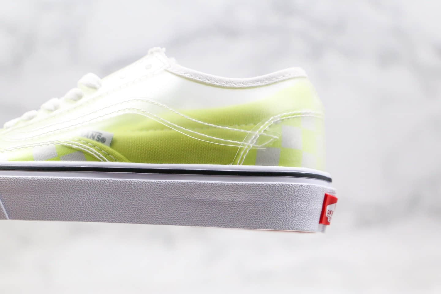 万斯Vans Silp Skool公司级版本低帮棋盘格子双层外壳荧光黄色原楦头纸板打造原鞋开模一比一制作