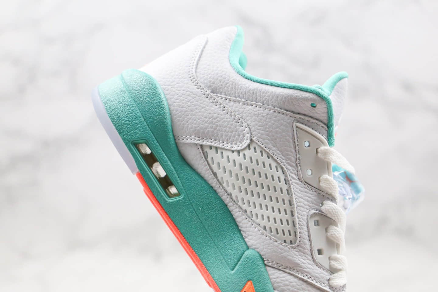 乔丹Air Jordan 5 Light Aqua纯原版本冰蓝糖果AJ5白蓝色内置气垫原盒原标 货号：440892-100