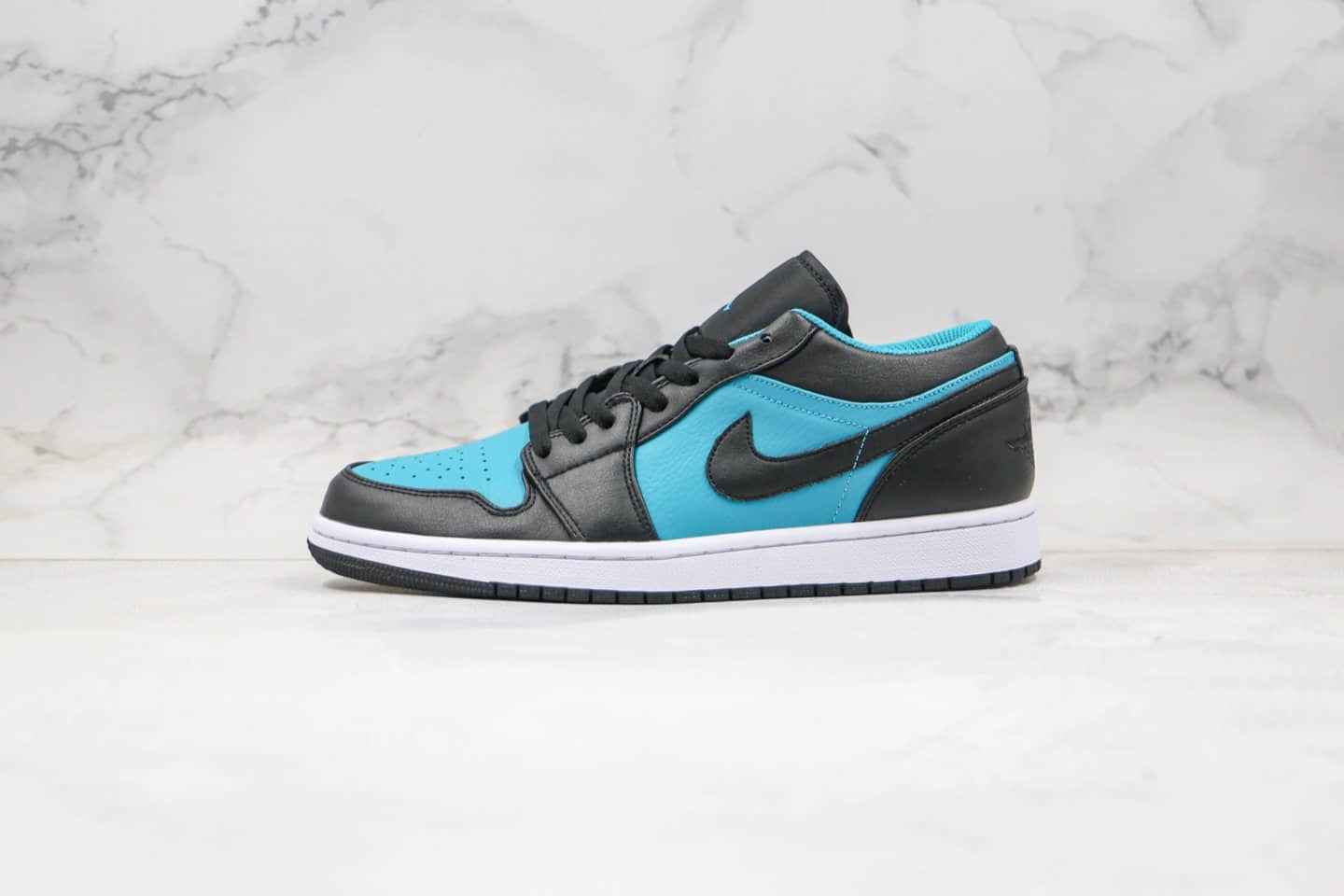 乔丹Air Jordan 1 Low纯原版本低帮AJ1黑蓝色内置气垫原楦头纸板打造原鞋开模一比一制作 货号:553558-026