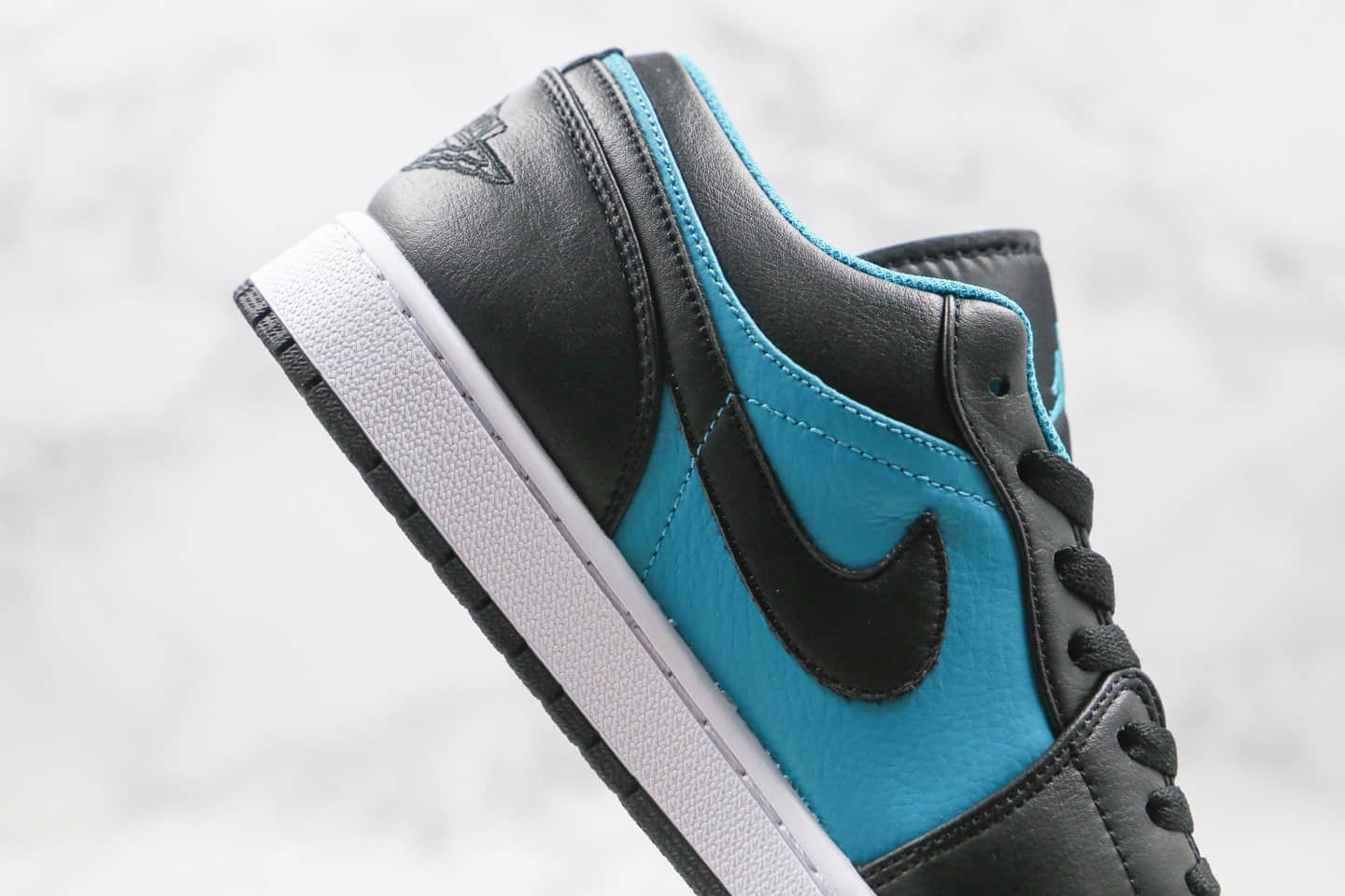 乔丹Air Jordan 1 Low纯原版本低帮AJ1黑蓝色内置气垫原楦头纸板打造原鞋开模一比一制作 货号:553558-026