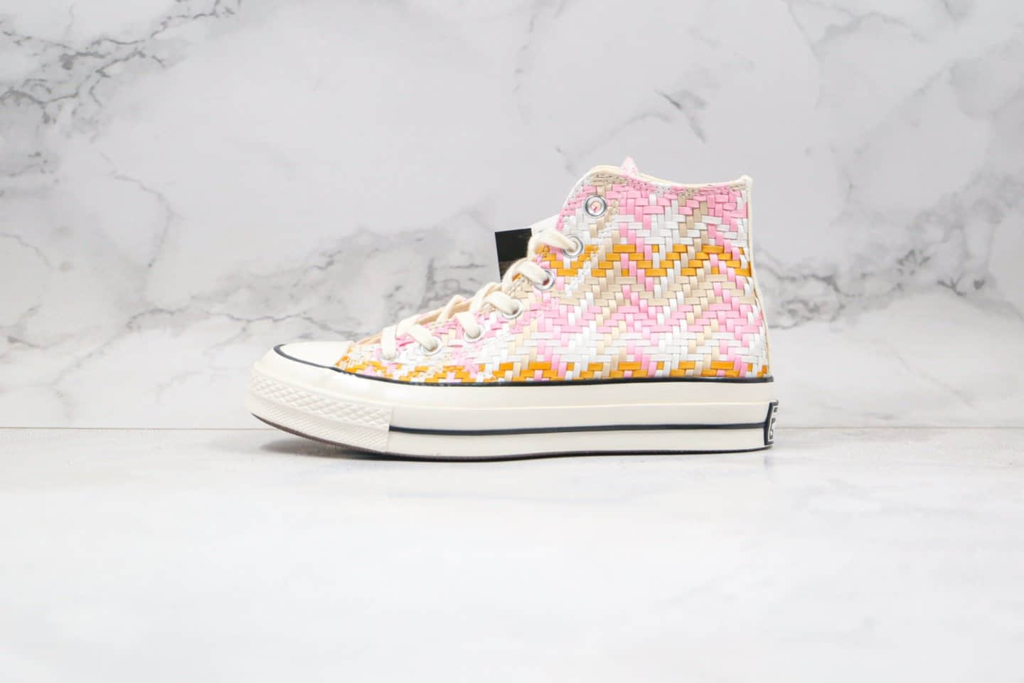 匡威Converse 1970s公司级版本彩色编织系列高帮帆布鞋粉色小红书Ins爆款