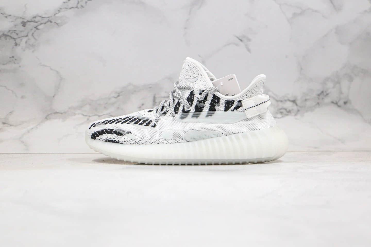 阿迪达斯Adidas Yeezy 350 V3 white water drop纯原版本椰子350V3新斑马水滴夜光天使内置真爆米花缓震大底 货号：FC9212