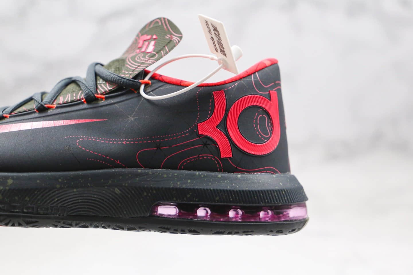 耐克Nike Zoom KD VI EP SJX纯原版本杜兰特实战篮球鞋6代黑粉色支持实战原档案数据开发 货号：599424-006