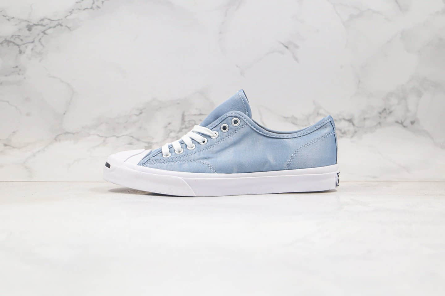 匡威CONVERSE Jack Purcell公司级版本低帮开口笑雾霾蓝色进口尼龙鞋面材料 货号:167706C