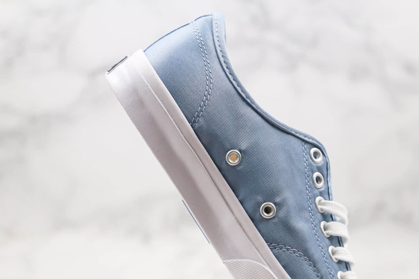 匡威CONVERSE Jack Purcell公司级版本低帮开口笑雾霾蓝色进口尼龙鞋面材料 货号:167706C