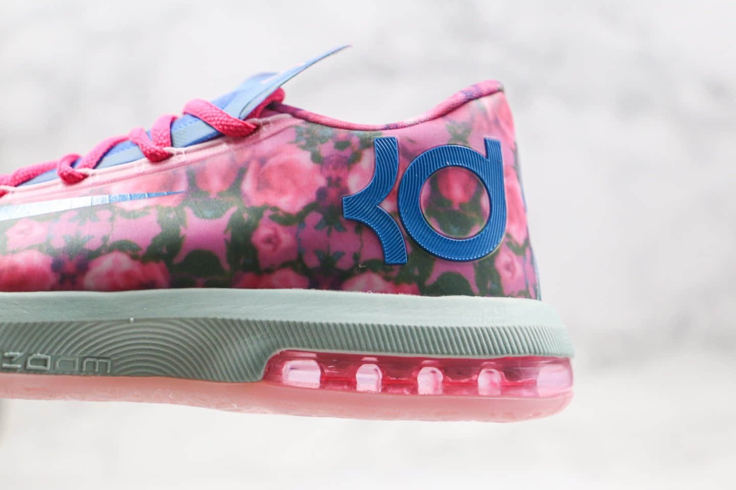 耐克Nike Zoom KD VI EP SJX纯原版本杜兰特6代实战篮球鞋蓝粉色花卉配色内置气垫支持实战 货号:618216-600