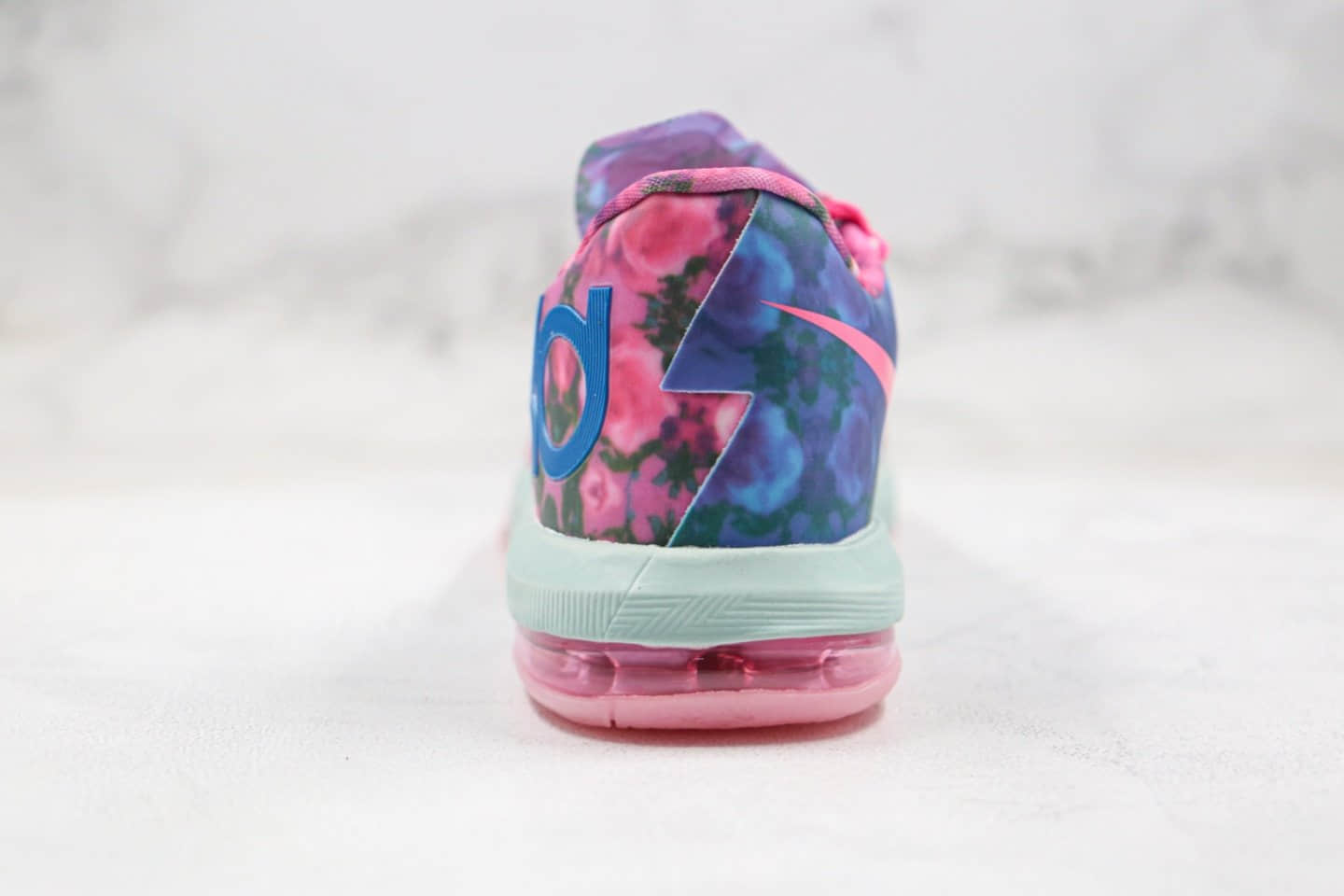 耐克Nike Zoom KD VI EP SJX纯原版本杜兰特6代实战篮球鞋蓝粉色花卉配色内置气垫支持实战 货号:618216-600