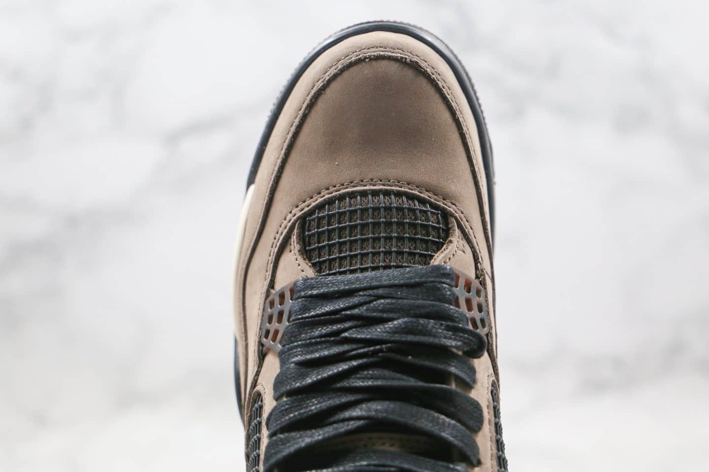 乔丹Air Jordan 4 Retro纯原版本高帮AJ4麂皮棕色篮球鞋原档案数据开发原鞋开模一比一打造