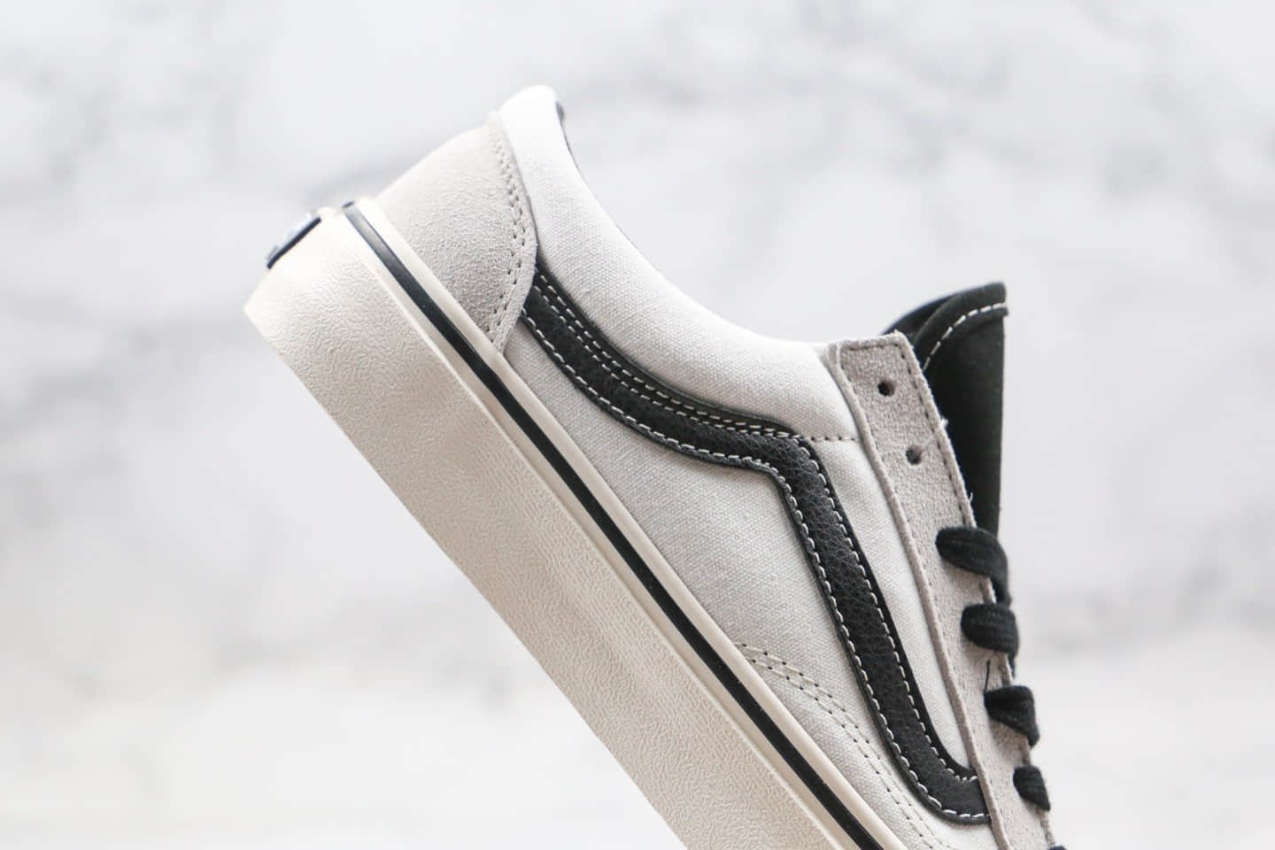 万斯VANS Style36 SF公司级版本低帮白灰色硫化板鞋内置钢印原档案数据开发 货号:VN0A3MVLXGL