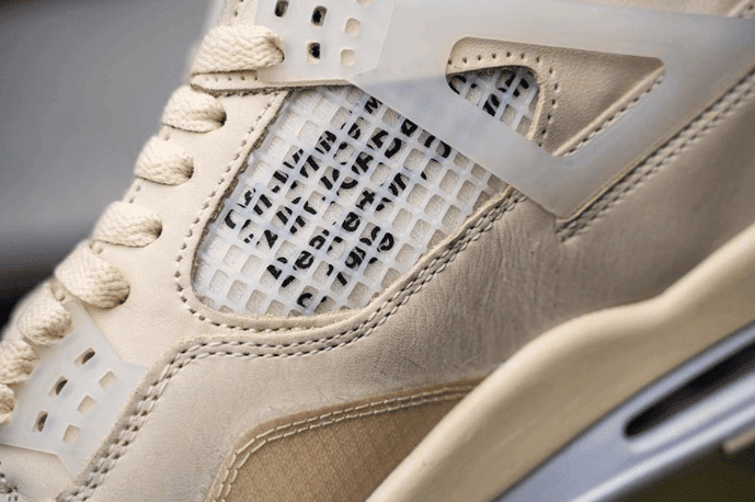 OW x AJ4释出最新上脚图!这些细节别错过! 货号:CV9388-100