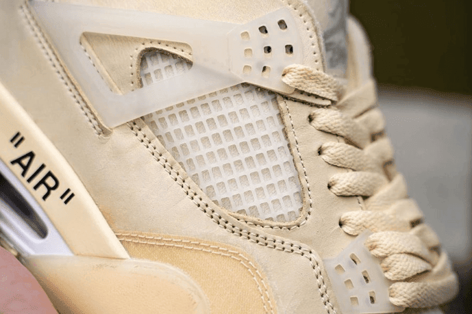 OW x AJ4释出最新上脚图!这些细节别错过! 货号:CV9388-100