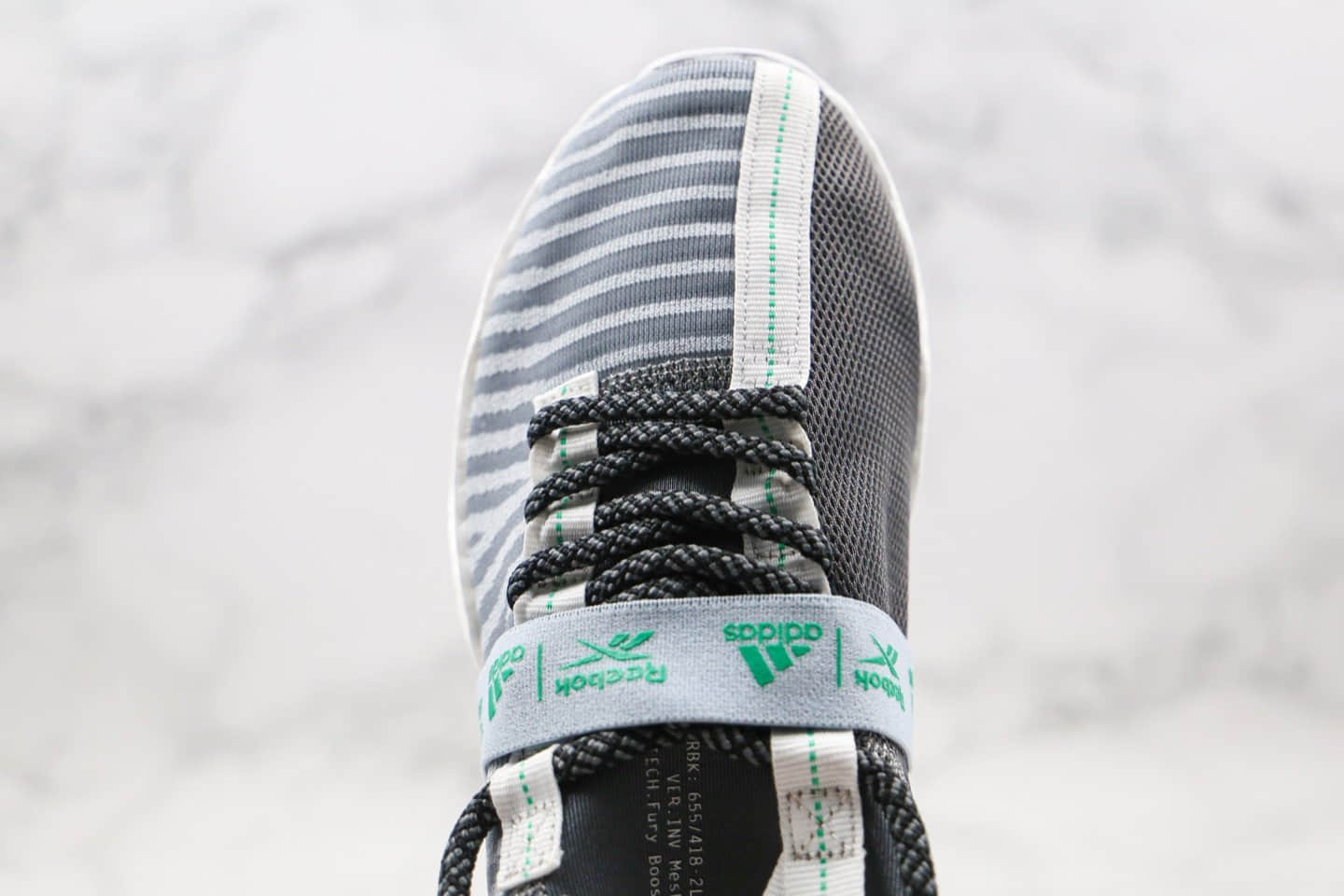 阿迪达斯Adidas Instapump Fury Boost Prototype x Reebok纯原版本锐步联名款爆米花跑鞋陈伟霆同款灰蓝色 货号:FW0166