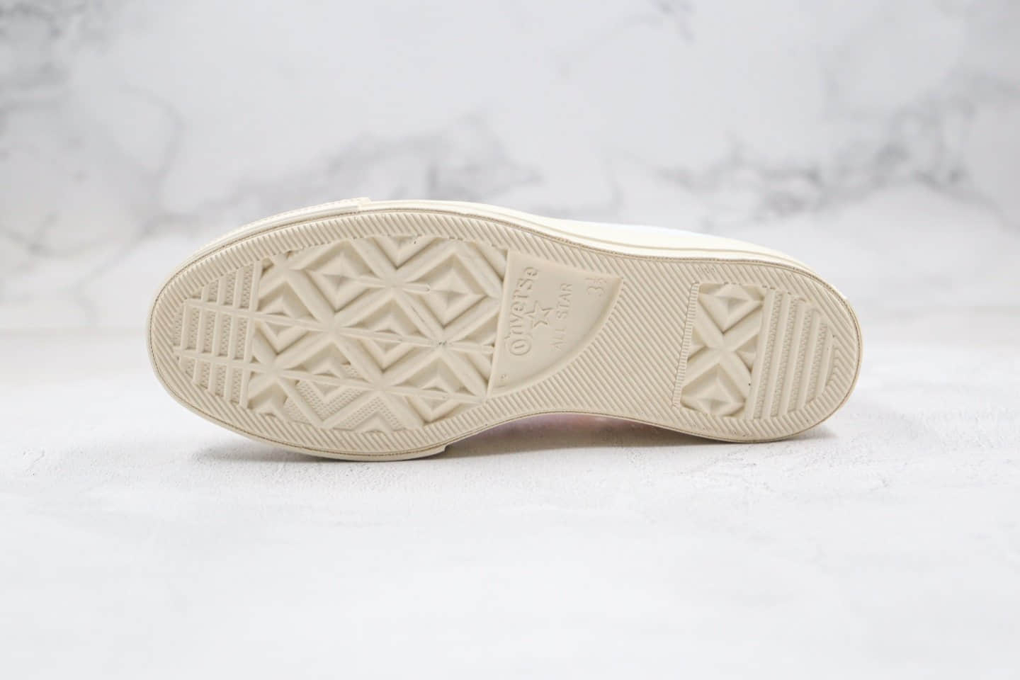 匡威Converse Tri-Panel Renew公司级版本张艺兴同款环保系列低帮麻布粉蓝色帆布鞋原厂硫化大底 货号：167772C