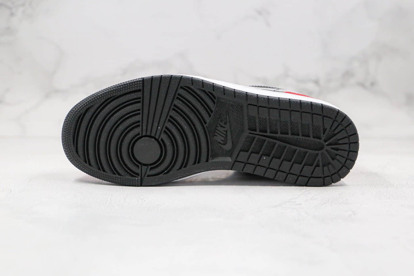 乔丹Air Jordan 1 Low纯原版本低帮AJ1黑红银色内置气垫模块原档案数据开发原盒原标 货号:553558-036