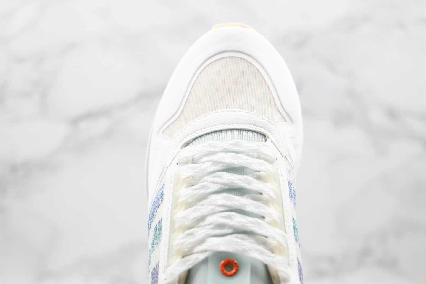 阿迪达斯Commonwealth x adidas Originals ZX500 RM boost纯原版本爆米花网纱慢跑鞋白彩虹真爆大底 货号:DB3510