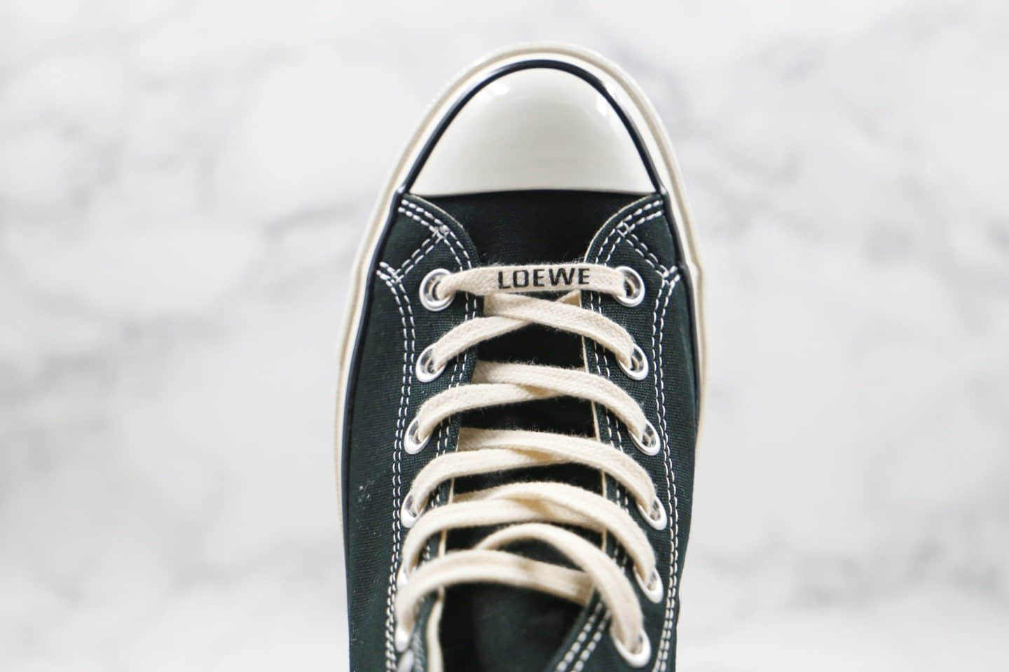 匡威Loewe x Smiley x Converse 1970S公司级版本罗意威笑脸联名高帮帆布鞋黑色蓝底双围条