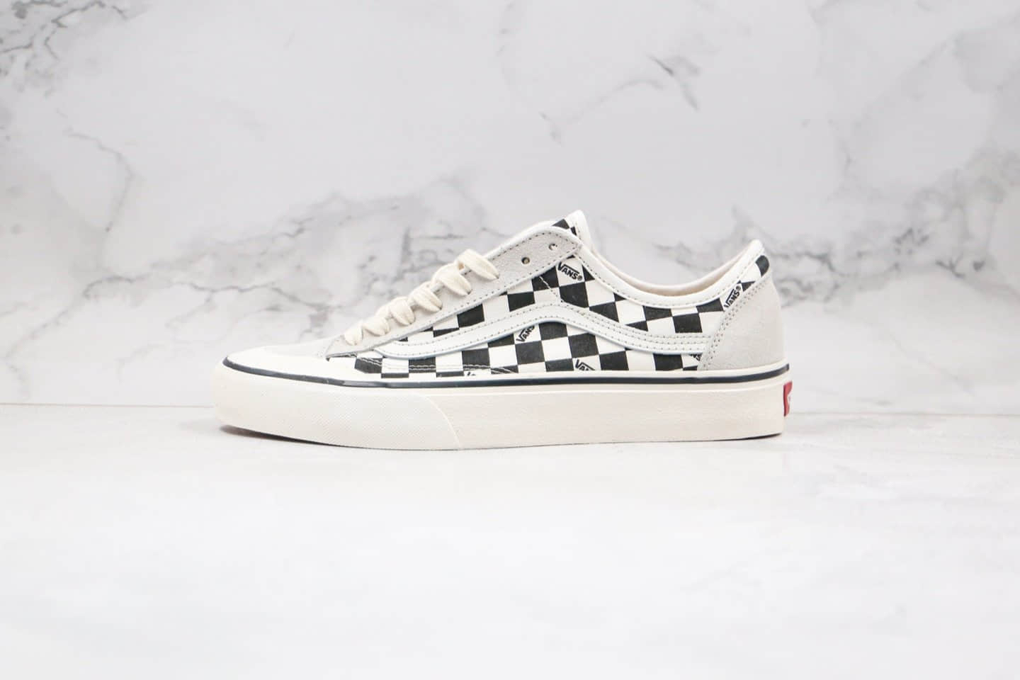 万斯Vans Style 36 Cecon SF公司级版本低帮半月包头棋盘格子白黑色小红书爆款原盒原标 型号:HJ03