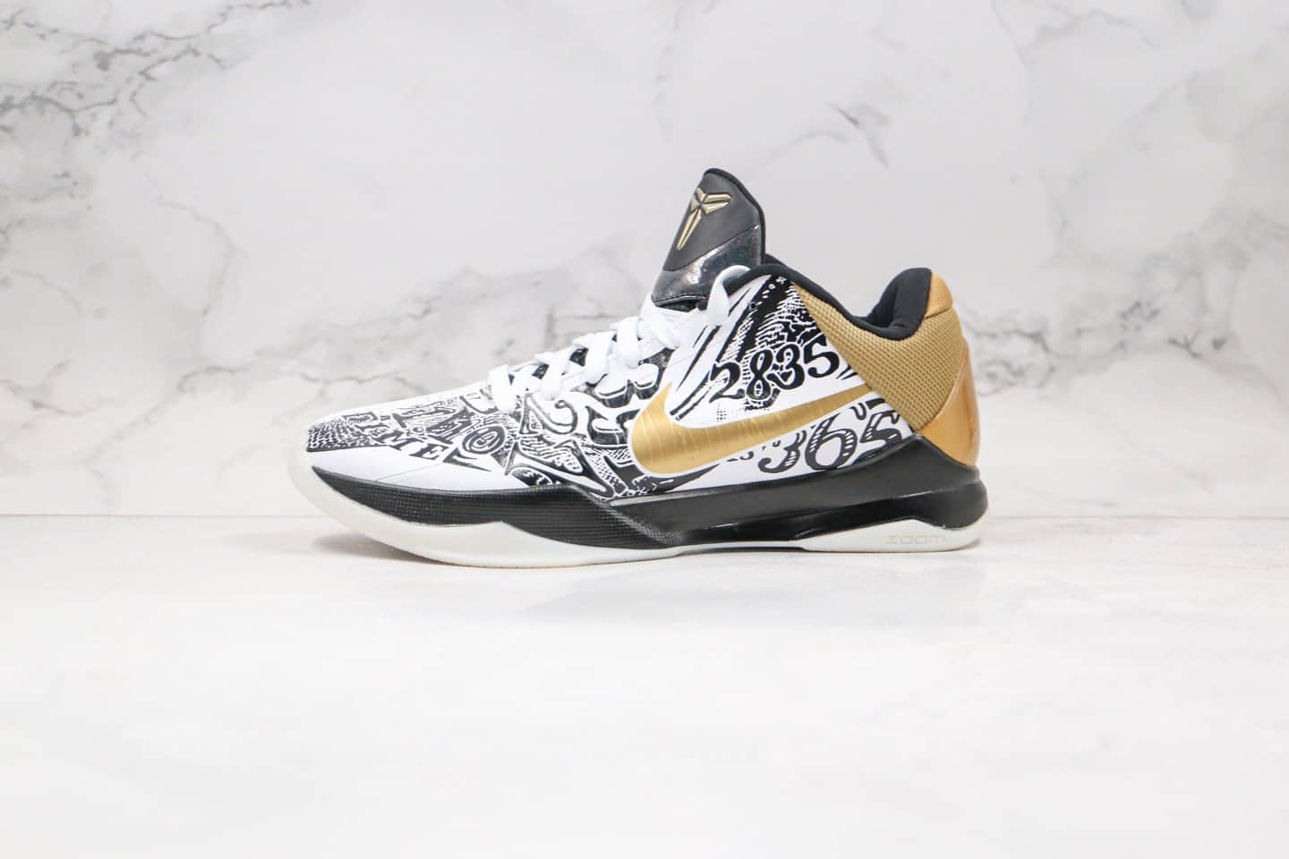 耐克Nike Zoom Kobe 5 Proyro纯原版本科比5代阴阳太极黑白鸳鸯配色篮球鞋内置碳板气垫支持实战 货号:CT8014-100