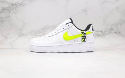 耐克Nike Air Force 1 '07 LV8 WW WORLD WIDE White Green Strike纯原版本低帮空军一号World Wide主题系列白绿色内置气垫原盒原标 货号：CK6924-101