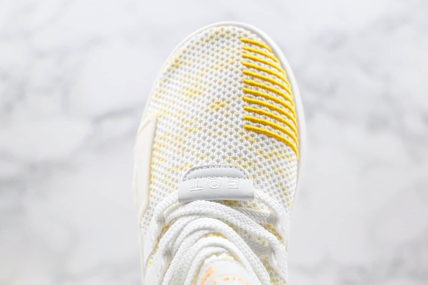 阿迪达斯adidas EQT BASK ADV纯原版本支撑者系列透气针织网面三叶草跑鞋白黄色区别市面通货 货号:EE5050