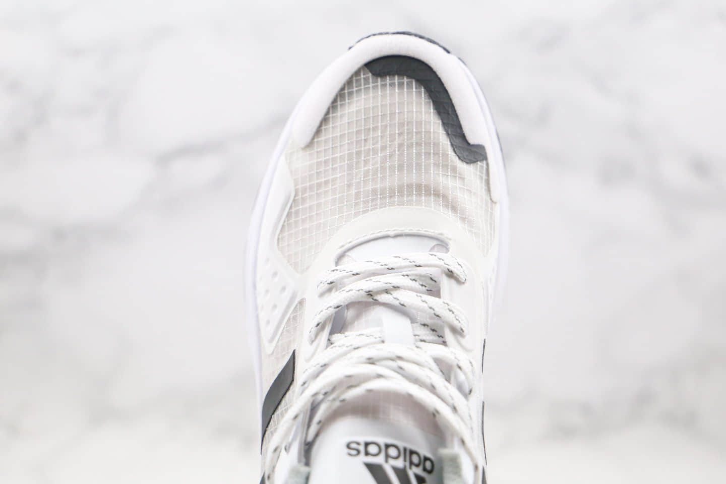 阿迪达斯adidas Quadcube公司级版本复古气垫跑鞋厚底运动鞋白黑色原数据开发 货号：FG7172