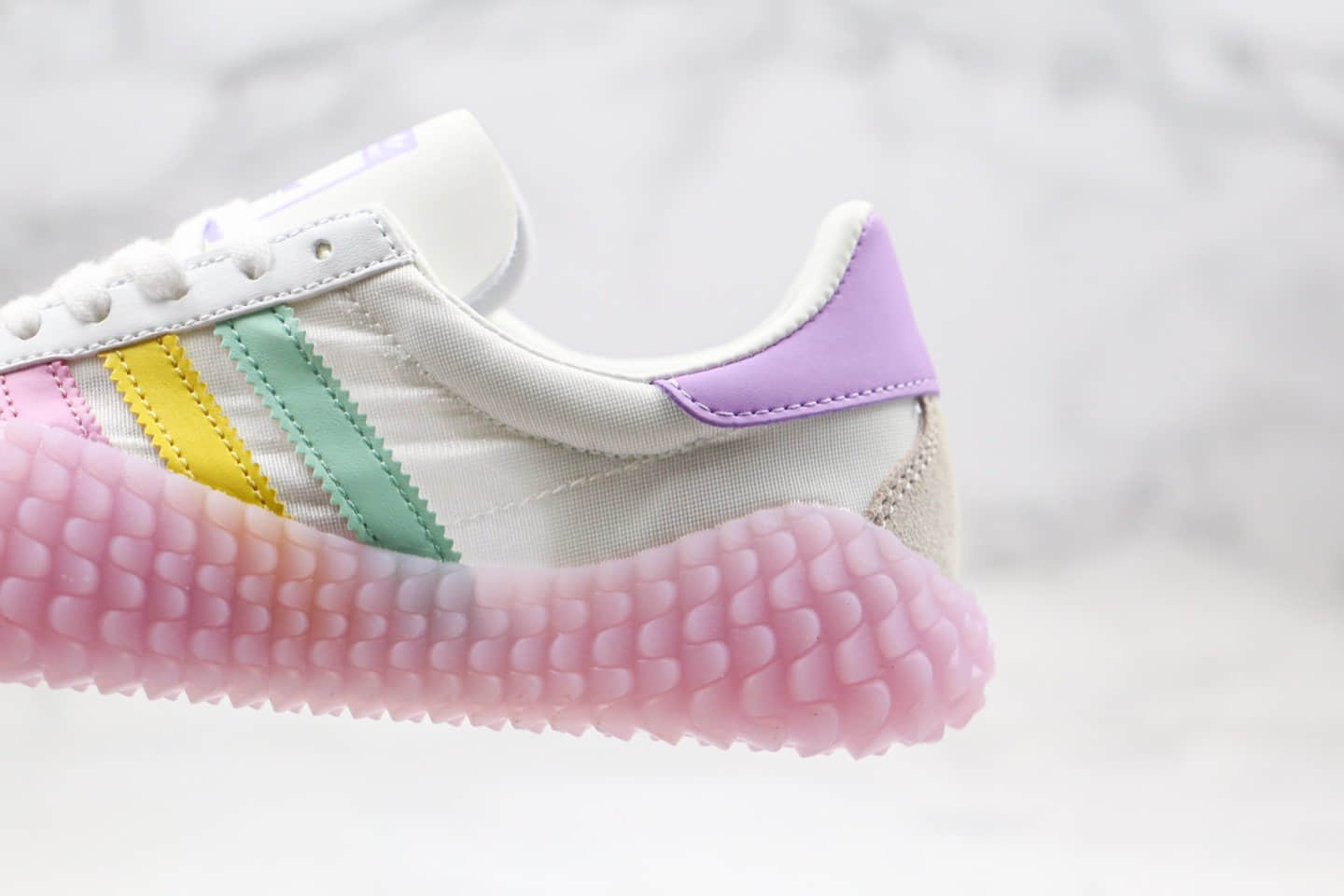 阿迪达斯adidas Kamanda纯原版本卡曼达联名慢跑鞋糖果紫色原厂网纱面 货号：EE5668