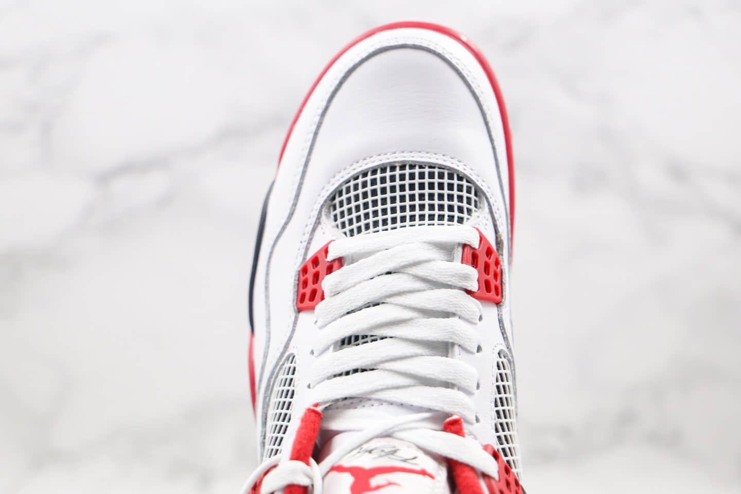 乔丹Air Jordan 4“Fire Red”纯原版本AJ4白红赛车原厂头层皮原盒原标 货号:308497-110