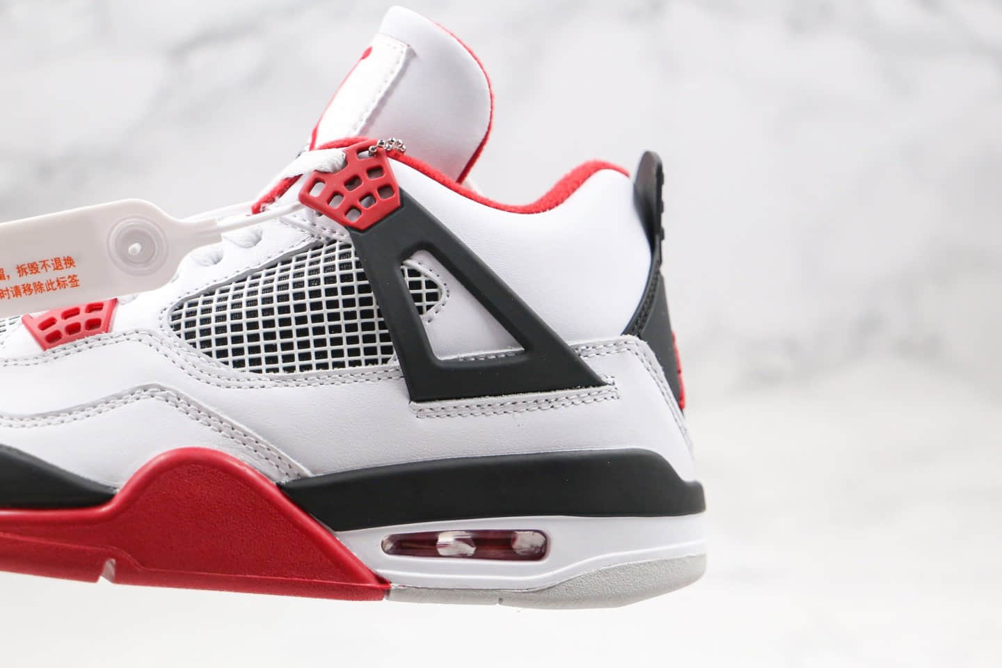 乔丹Air Jordan 4“Fire Red”纯原版本AJ4白红赛车原厂头层皮原盒原标 货号:308497-110