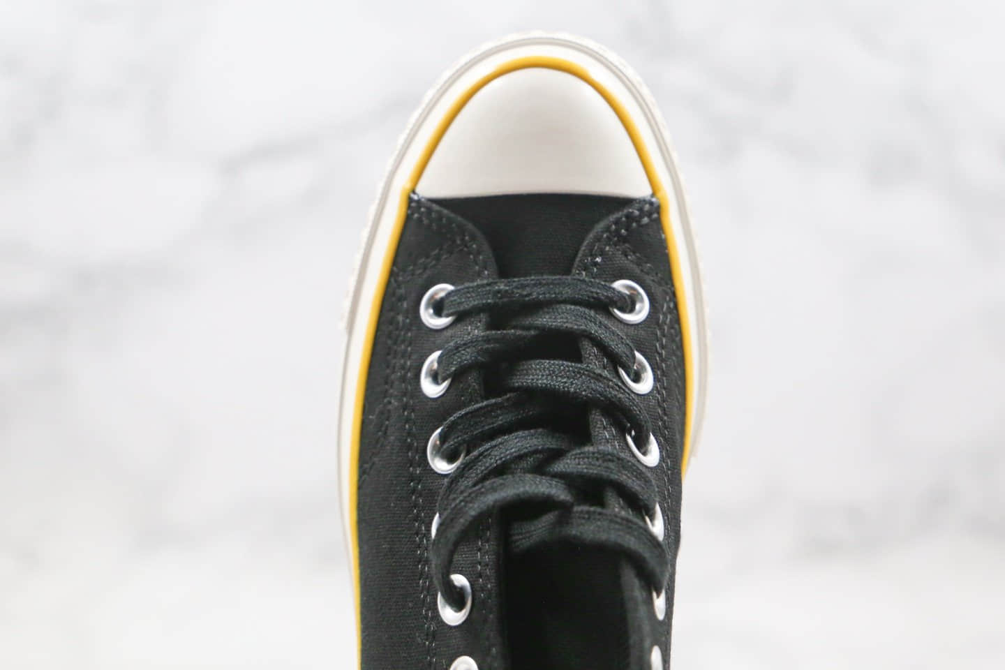 匡威Converse Chuck 70公司级版本低帮解构拼接撞色三围条黑白色帆布鞋原厂硫化大底正确硅蓝软中底 货号:568802C