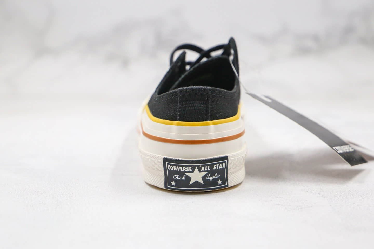 匡威Converse Chuck 70公司级版本低帮解构拼接撞色三围条黑白色帆布鞋原厂硫化大底正确硅蓝软中底 货号:568802C