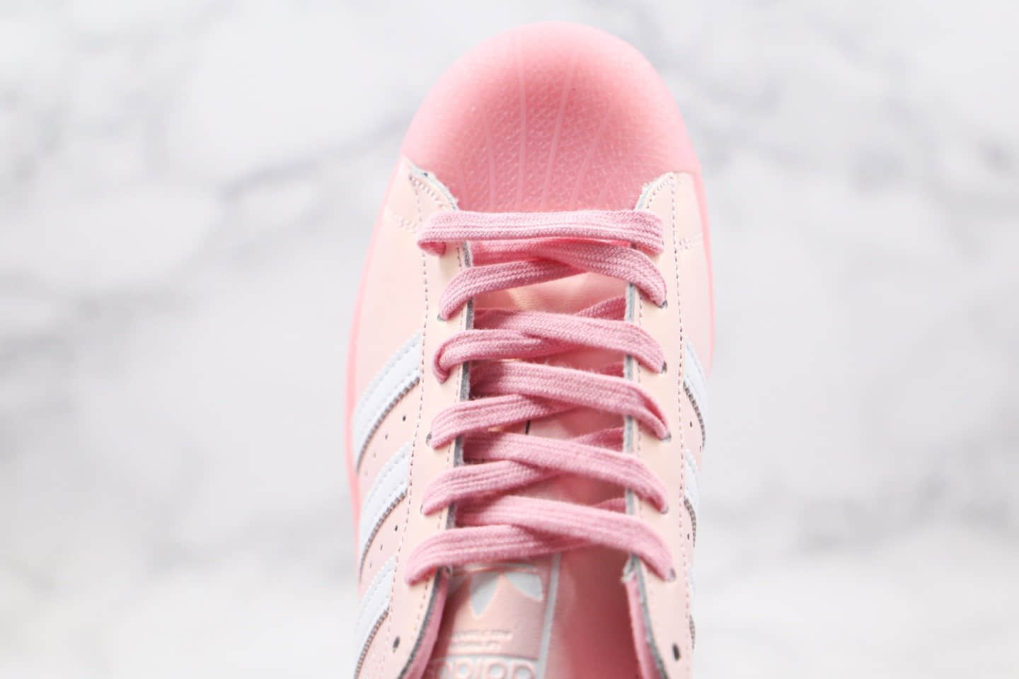 阿迪达斯Adidas AD Originals SUPERSTAR W纯原版本三叶草贝壳头半拖粉色极光糖果底原档案数据开发 货号：FX2756