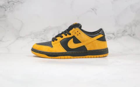 耐克Nike Dunk Low Pro 2020版纯原版本低帮SB DUNK板鞋黑黄色内置气垫 货号：304292-706