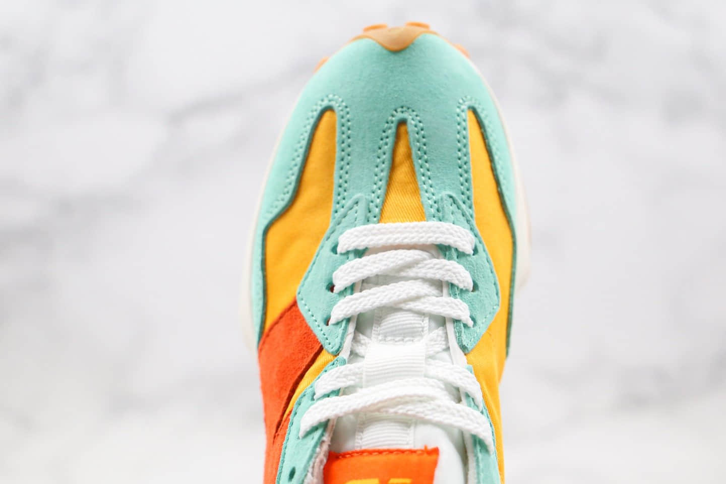 新百伦New Balance 327纯原版本复古慢跑鞋NB327糖果黄绿色正确鞋面材质区别市面通货版本 货号:MS327CDD