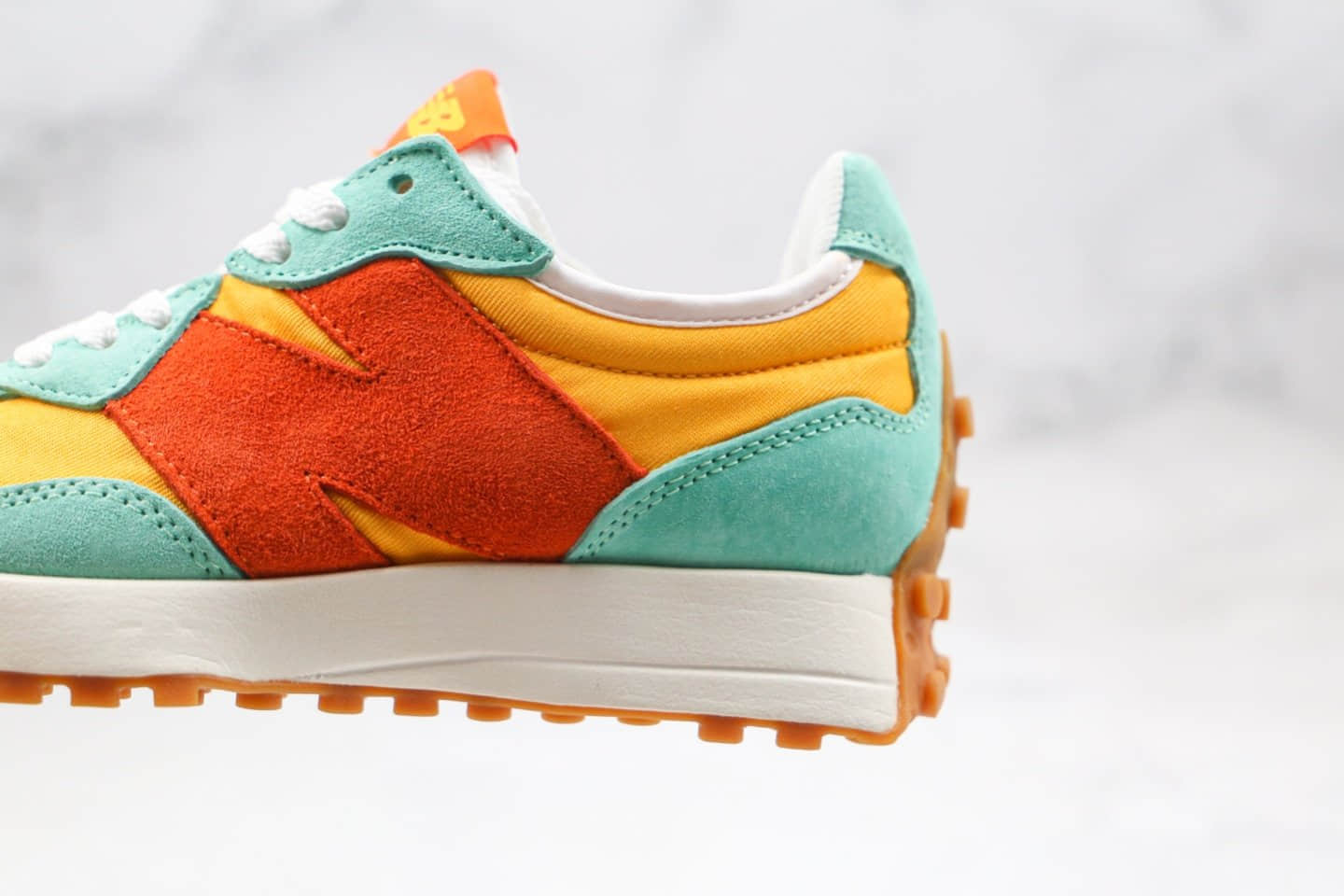 新百伦New Balance 327纯原版本复古慢跑鞋NB327糖果黄绿色正确鞋面材质区别市面通货版本 货号:MS327CDD