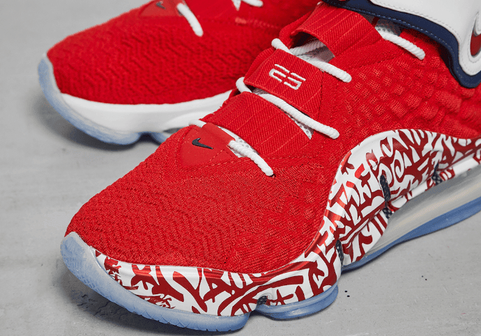 大红涂鸦装扮!第三双 LeBron 17 “Graffiti”首度曝光!