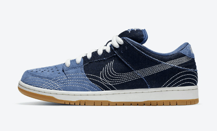 丹宁刺绣!Nike SB Dunk Low “Sashiko”官图释出! 货号:CV0316-400
