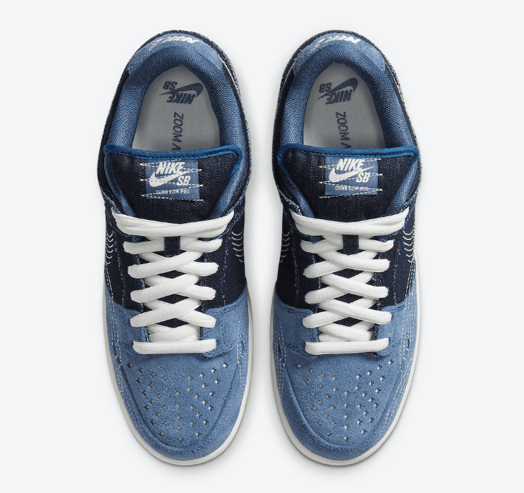 丹宁刺绣!Nike SB Dunk Low “Sashiko”官图释出! 货号:CV0316-400