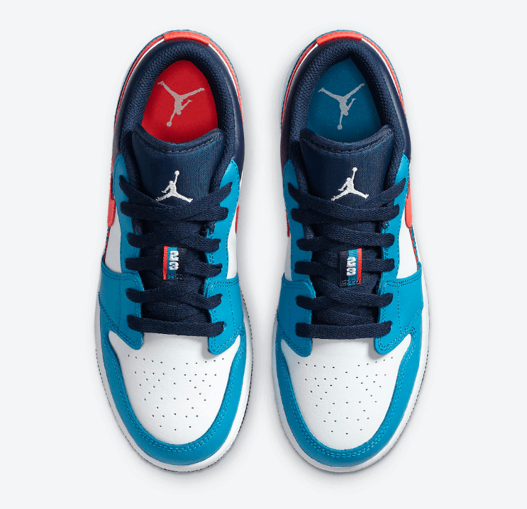 活力红蓝装扮!AJ1 Low新配色即将发售! 货号:CV4892-100