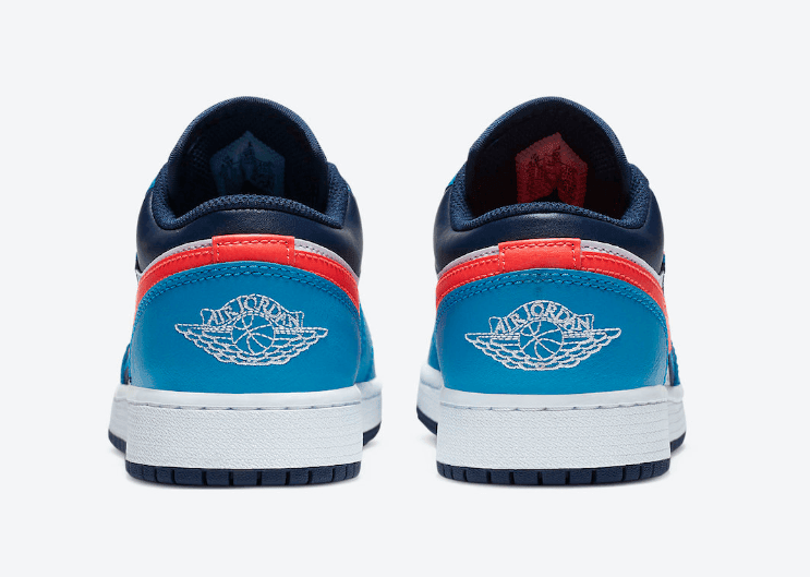 活力红蓝装扮!AJ1 Low新配色即将发售! 货号:CV4892-100