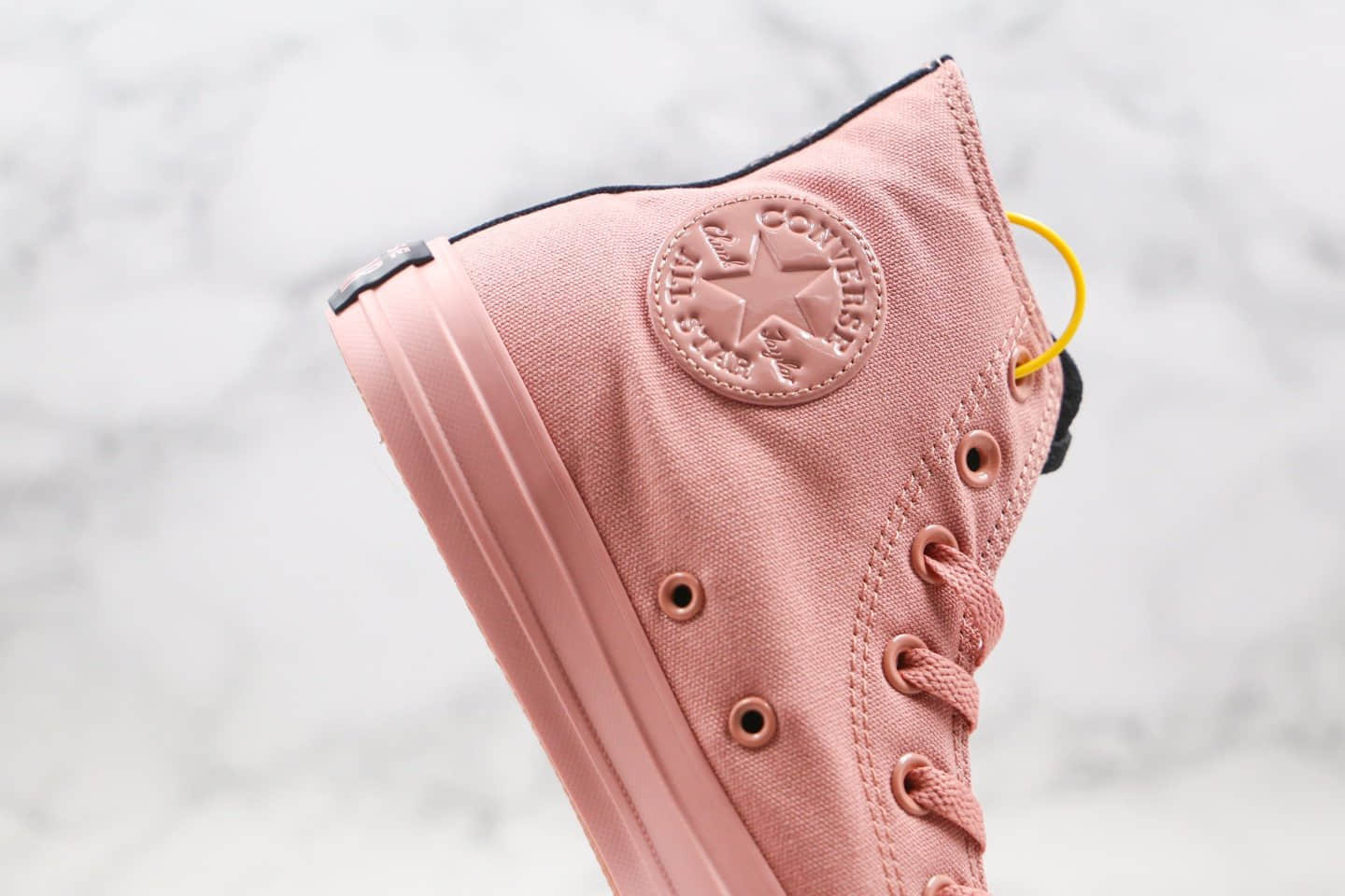 匡威Converse x opi chuck taylor all stat公司级版本高帮指甲油OPI联名款豆沙粉色硫化帆布鞋原厂硫化大底 货号：165729C