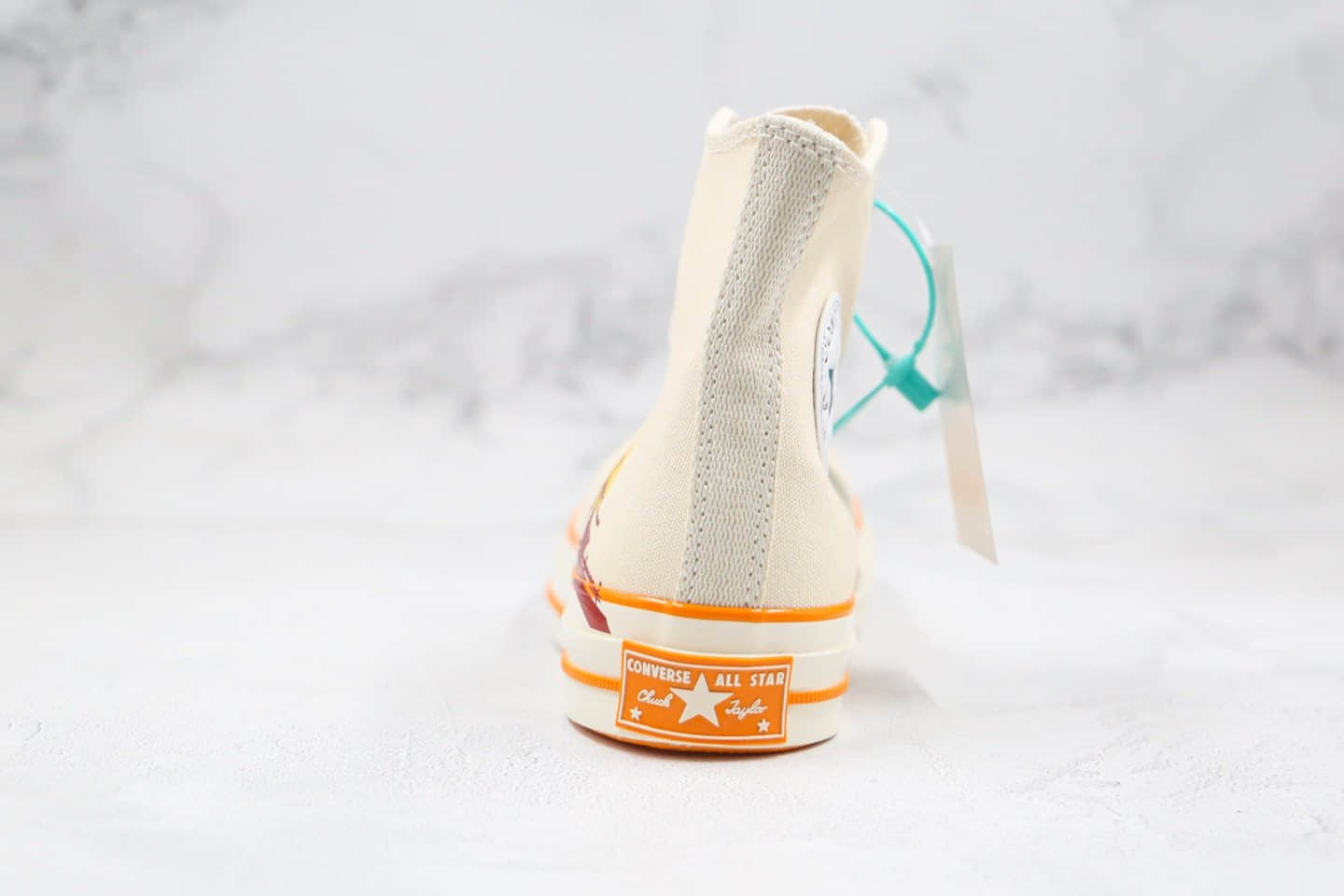 匡威Converse Chuck Taylor All Star 1970 High x Mille Bobby Brown公司级版本高帮七夕情人节限定米白橙色牛郎织女硫化帆布板鞋原档案数据开发 货号:169398C