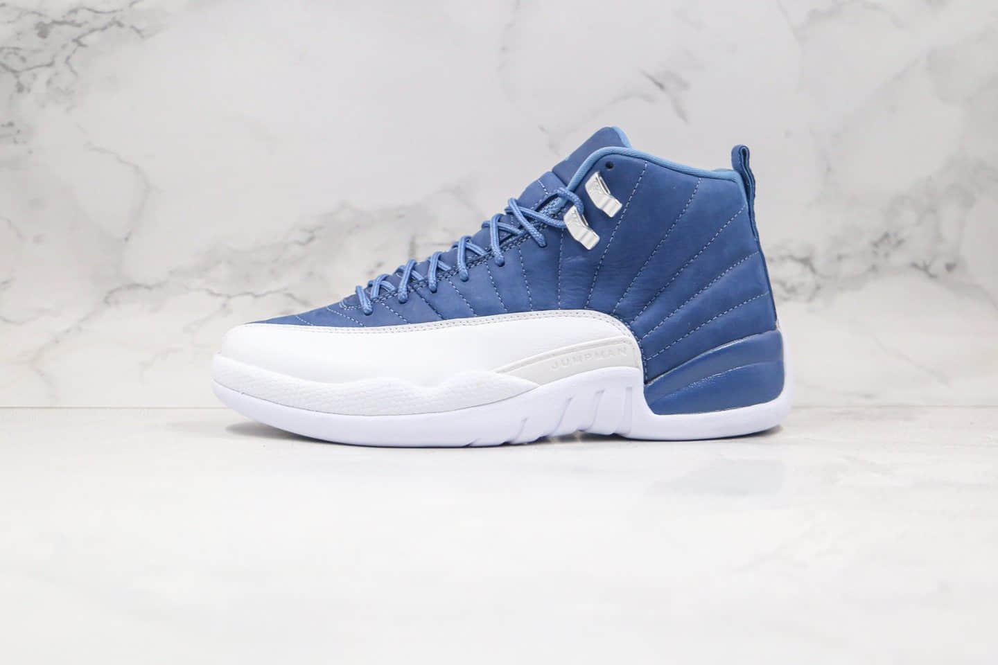 乔丹Air Jordan 12 Indigo纯原版本靛青蓝白色AJ12篮球鞋支持实战 货号：130690-404