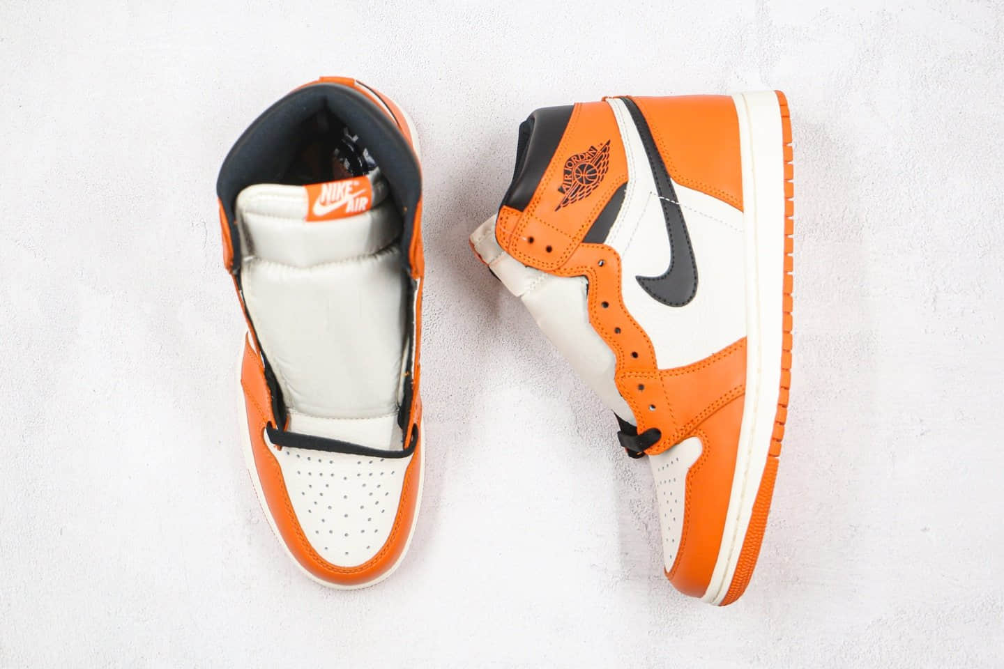 乔丹Air Jordan 1 Pine Green纯原版本高帮AJ1白橙扣碎篮球鞋原厂正确后跟定型 货号:555088-113