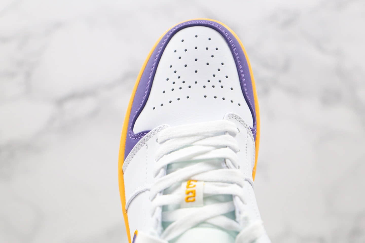 乔丹Air Jordan 1 Low Black Water Blue纯原版本低帮AJ1黄紫色篮球鞋内置气垫 货号:AV7869-210