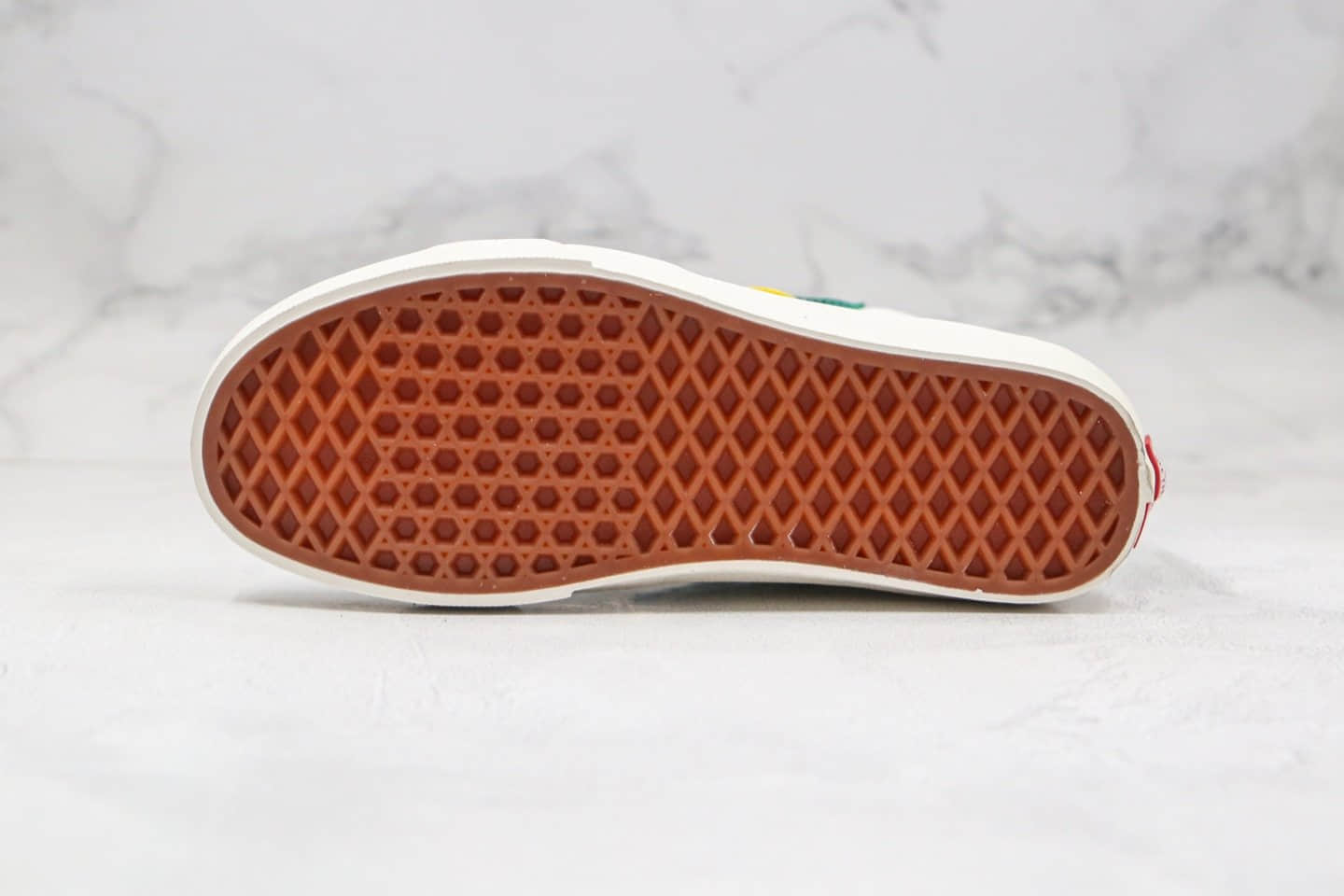 万斯Vans SK8-Hi公司级版本高帮白灰绿色硫化帆布鞋原厂硫化大底内置钢印