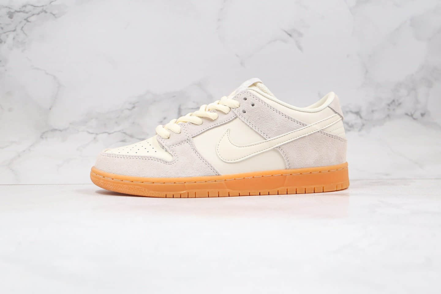 耐克Nike Dunk Low Pro 2020纯原版本低帮SB DUNK米白灰色生胶大底板鞋内置Zoom气垫 货号:AR0778-005