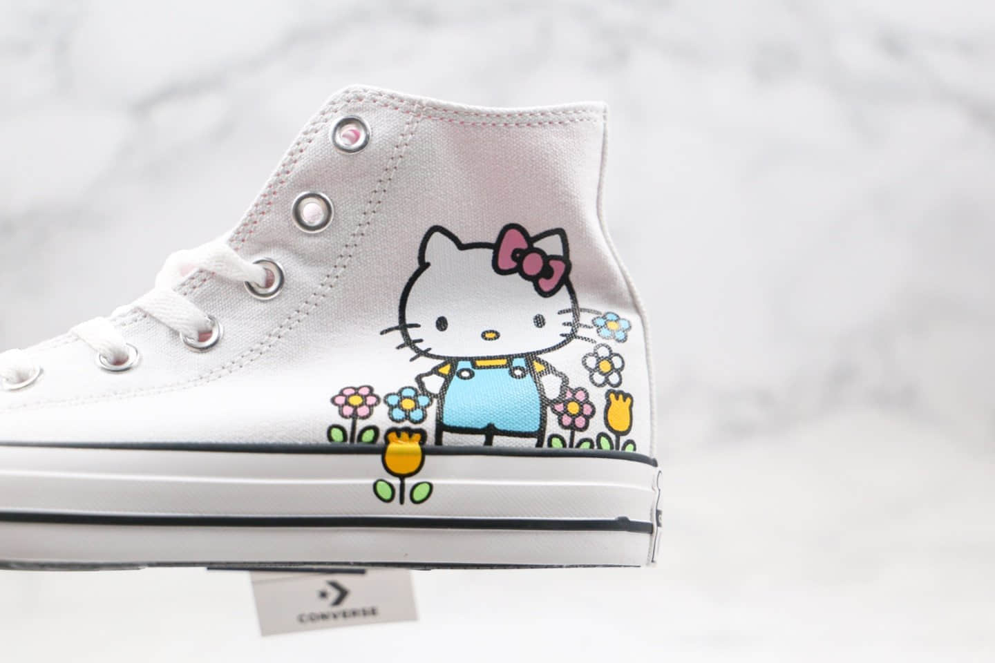 匡威Converse x Hello Kitty联名款公司级版本高帮kitty猫2.0帆布鞋原盒原标原楦头纸板打造 货号:164629F