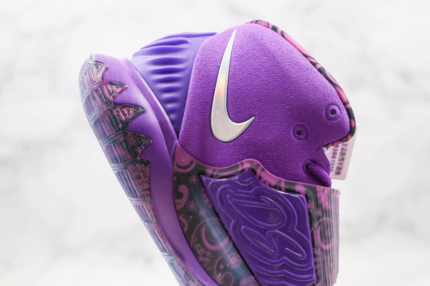 耐克Nike Kyrie 6纯原版本欧文6代实战篮球鞋镭射紫色内置气垫原楦头纸板打造 货号:BQ4630-009